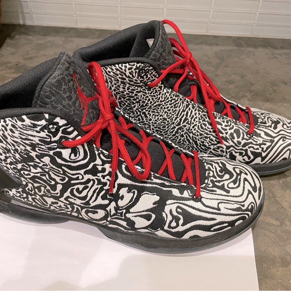 Nike Air Jordan SuperFly IV Jacquard 11.5 rare no rips/tears/wear Zebra skin